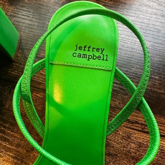 Jeffrey Campbell Women's Adapt Green Block Heels - Picture 16 of 16